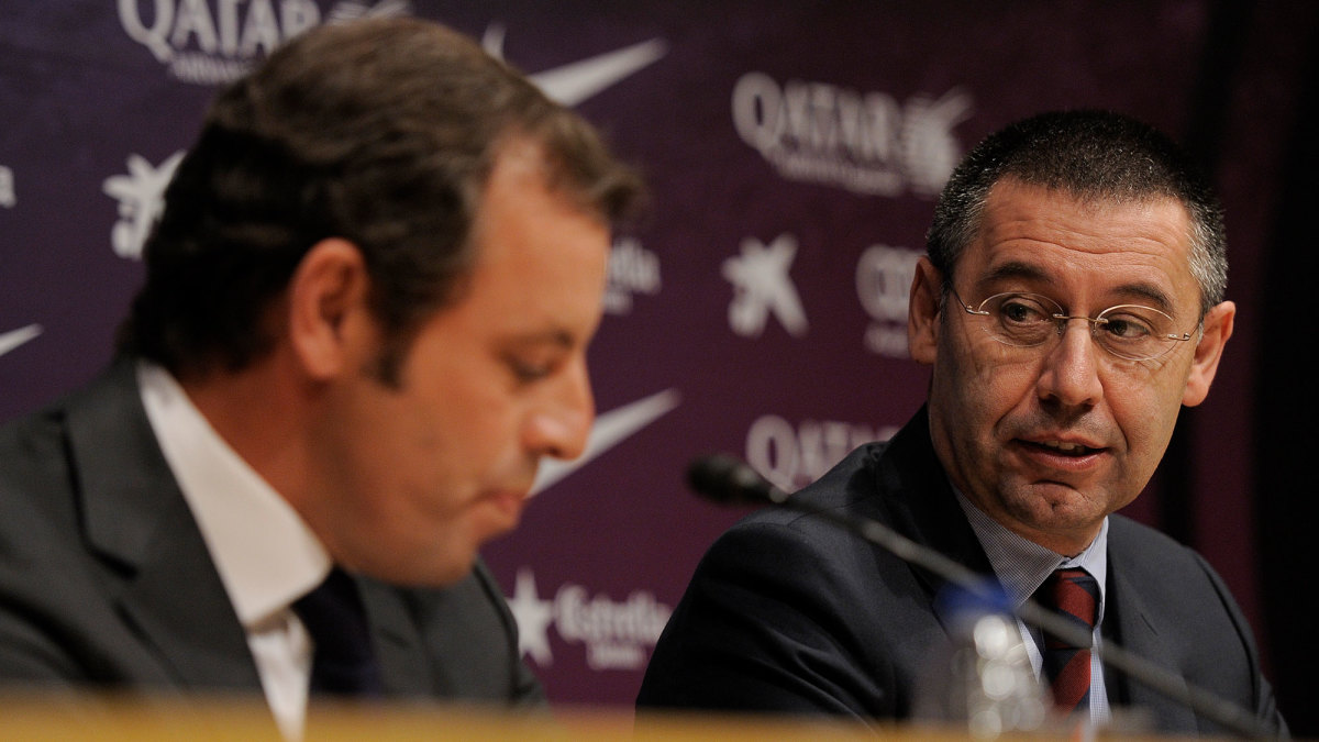 Former Barcelona presidents Sandro Rosell and Josep Bartomeu